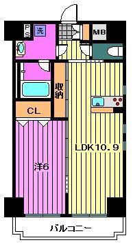 ELVITA(1LDK/2階)の間取り写真