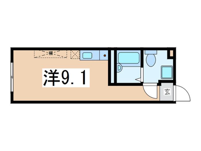 ココフラット中村橋(ワンルーム/4階)の間取り写真