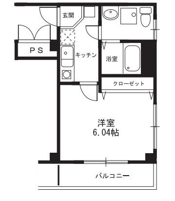 クリスタルステーション(1K/4階)の間取り写真