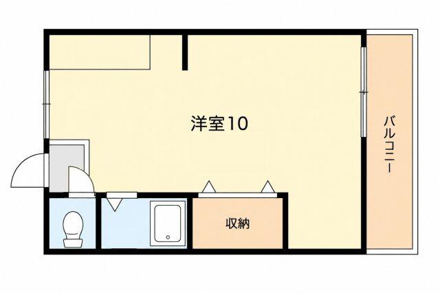 エスクイーナ深江南(ワンルーム/1階)の間取り写真