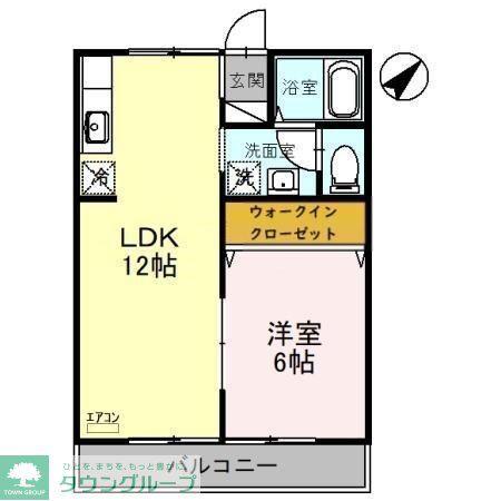 アーバンライフIII(1LDK/2階)の間取り写真