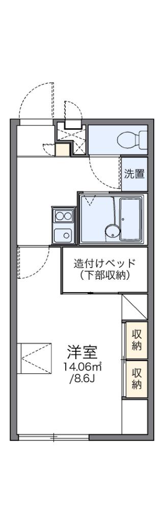 レオパレスうぐいす(1K/2階)の間取り写真