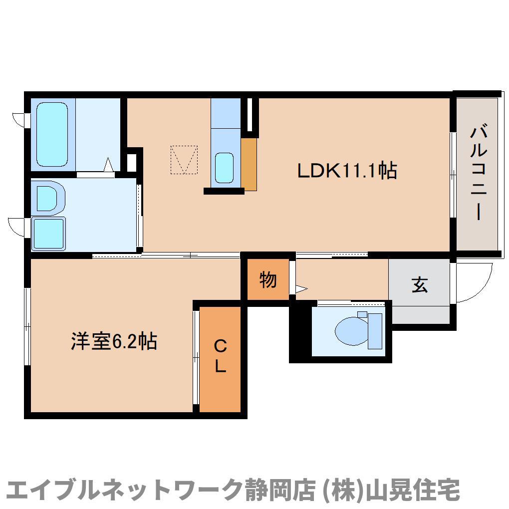 ラ・エスペランサ(1LDK/1階)の間取り写真