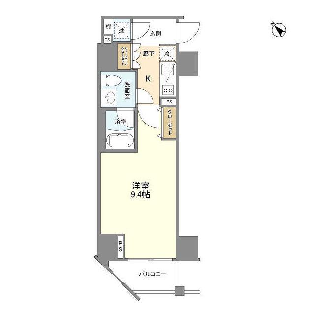 CASA SPLENDIDO 麻布仙台坂(1K/7階)の間取り写真