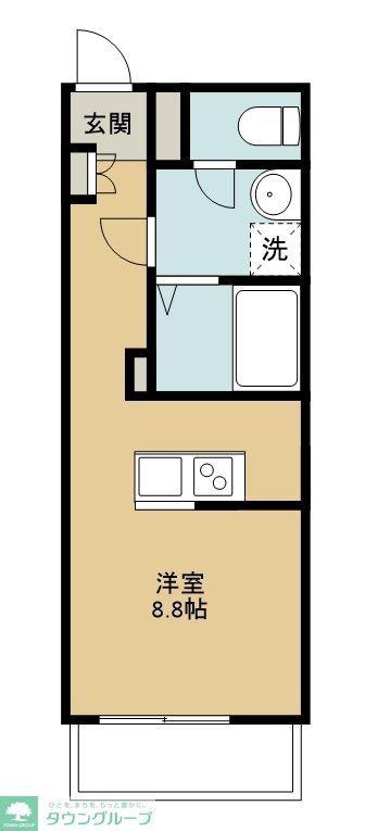 TJ RESIDENCE KIYOSE(ワンルーム/1階)の間取り写真