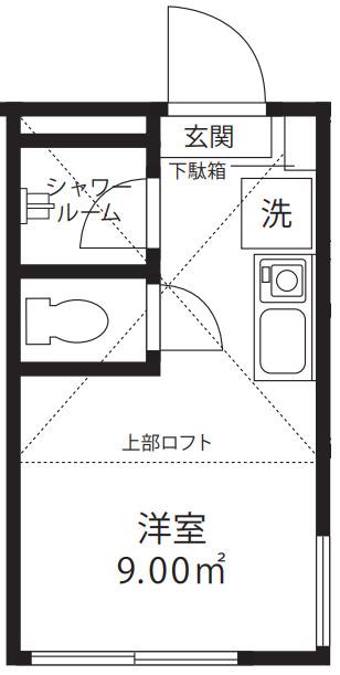 フォース新小岩(ワンルーム/1階)の間取り写真