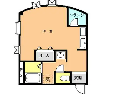 マンションコスモス(ワンルーム/2階)の間取り写真