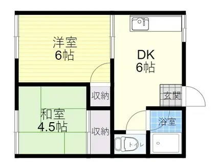 セイケアパート(2DK/2階)の間取り写真