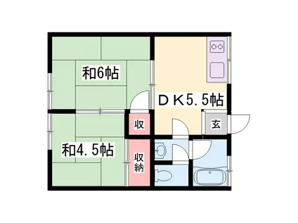 丸沢マンション(2DK/3階)の間取り写真