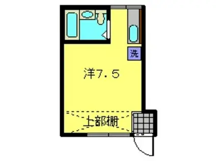ニューライフ横浜(ワンルーム/2階)の間取り写真