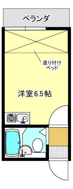 エアポート21(ワンルーム/1階)の間取り写真