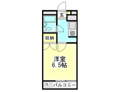 ＪＲ予讃線 伊予三島駅 徒歩25分 2階建 築30年(1K/1階)の間取り写真