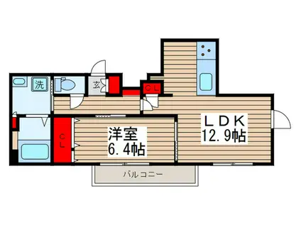 DIAMOND CREST KASHIWA(1LDK/6階)の間取り写真