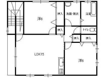 藤戸様アパート(2LDK/2階)の間取り写真
