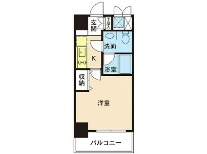 HF東新宿レジデンス(1K/6階)の間取り写真