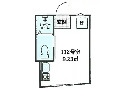 サークルハウス竹ノ塚六番館(ワンルーム/1階)の間取り写真