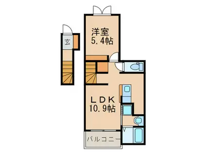 フィオーレ小倉(1LDK/2階)の間取り写真