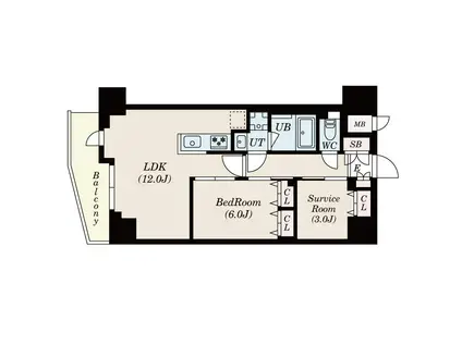 S-RESIDENCE駒沢大学駅前(1SLDK/10階)の間取り写真