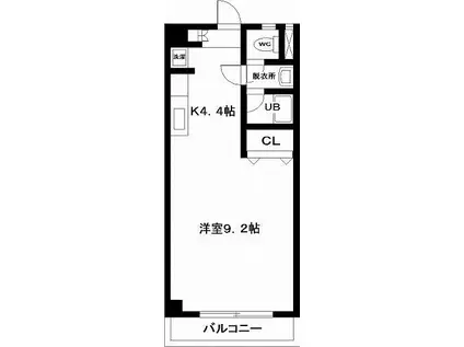 ＪＲ日豊本線 宮崎駅 徒歩8分 7階建 築22年(ワンルーム/3階)の間取り写真