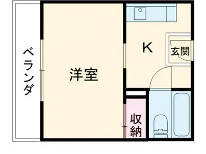 ジェレ白川2号棟(1K/2階)の間取り写真