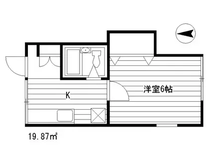 アエラス(1K/1階)の間取り写真