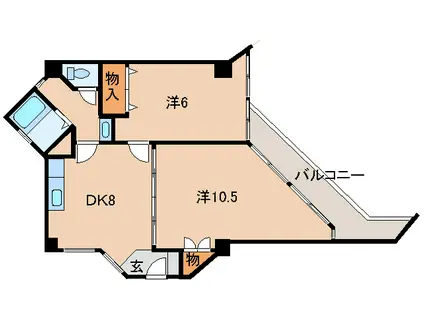 松島コーポ(2DK/4階)の間取り写真