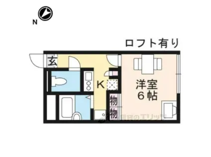 レオパレス藤木Ⅱ(1K/2階)の間取り写真