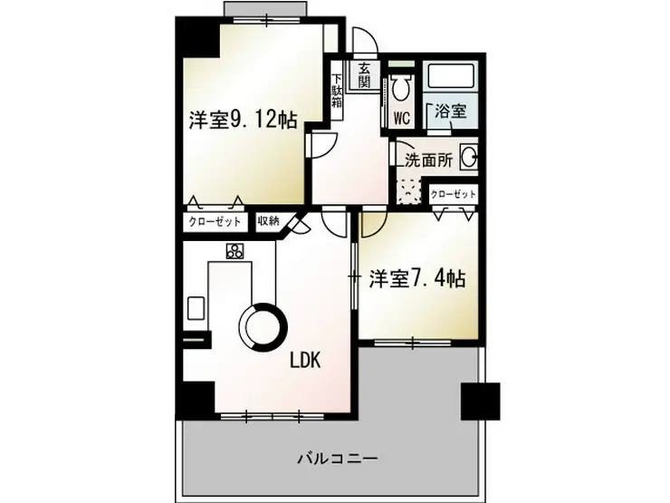 オーバルステージ 7階階 間取り