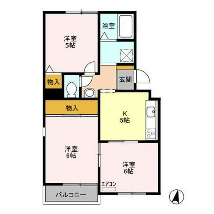 シャタル日吉台 1階階 間取り