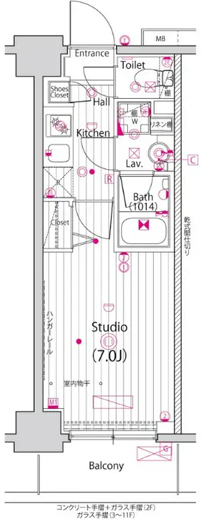 ガーラ・プライム横濱関内 8階階 間取り