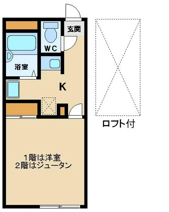 レオパレス学園東町 2階階 間取り