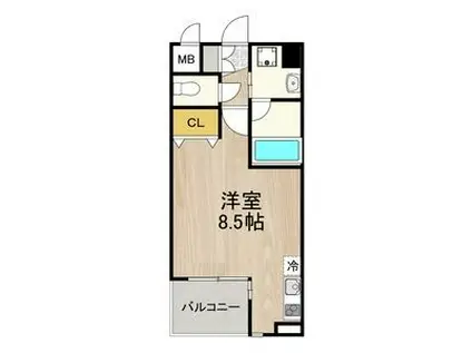 CITY SPIRE 名駅北(ワンルーム/2階)の間取り写真