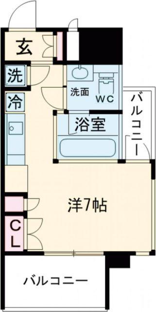 SK BUILDING6(ワンルーム/9階)の間取り写真