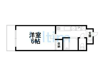 カスタリア京都西七条(1K/8階)の間取り写真