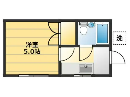 清水ハイツ(1K/1階)の間取り写真