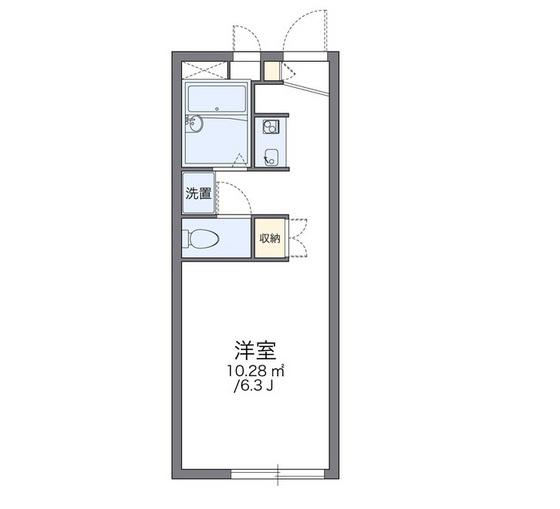 レオパレスルミエール(1K/1階)の間取り写真