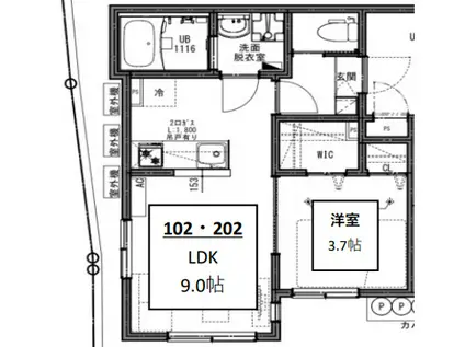 KEIAI RESIDENCE 上尾III(1LDK/1階)の間取り写真