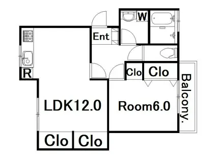コリーヌ小島(1LDK/1階)の間取り写真