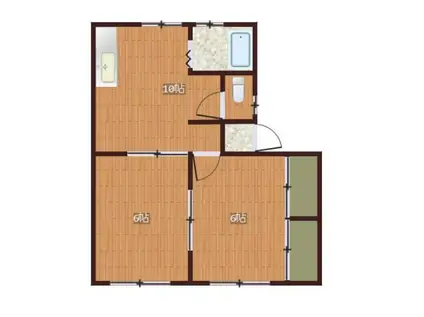 コーポ寺沢(2DK/1階)の間取り写真