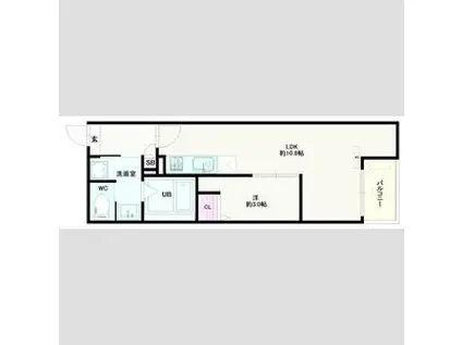 JACK ODAKAVI(1LDK/2階)の間取り写真