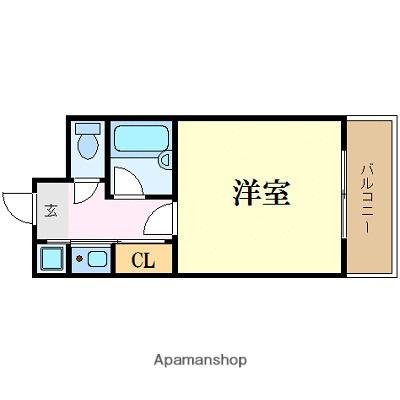 ピュアドームリブレ薬院(1K/3階)の間取り写真