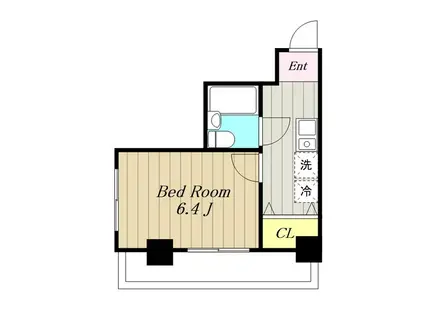 後藤ビル(1K/4階)の間取り写真