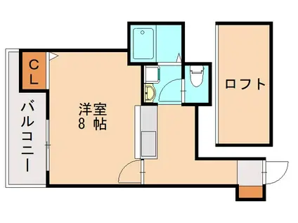 トータルサンシャインNAJIMA(1K/1階)の間取り写真