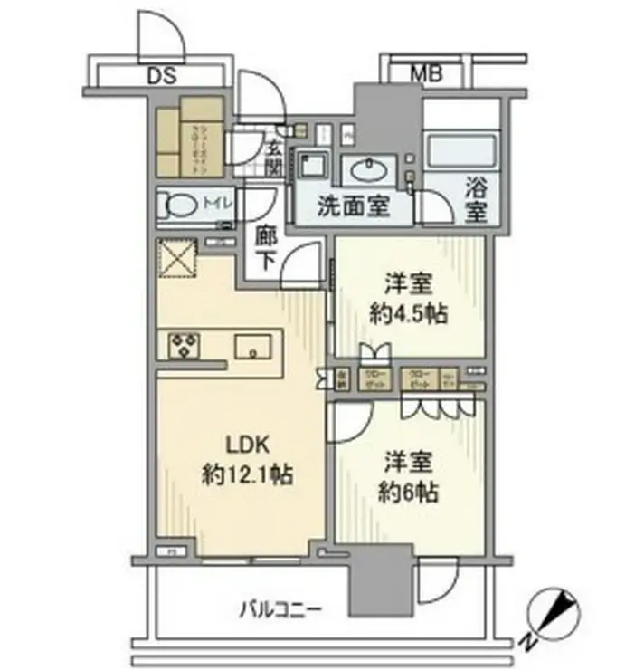 ブランズタワー豊洲 11階階 間取り