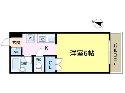 HOLY A&K(ワンルーム/2階)の間取り写真