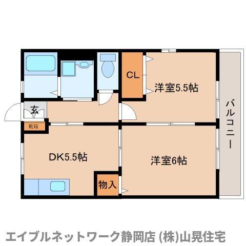 WILL(2DK/1階)の間取り写真