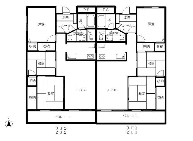 オースタム358(3LDK/3階)の間取り写真