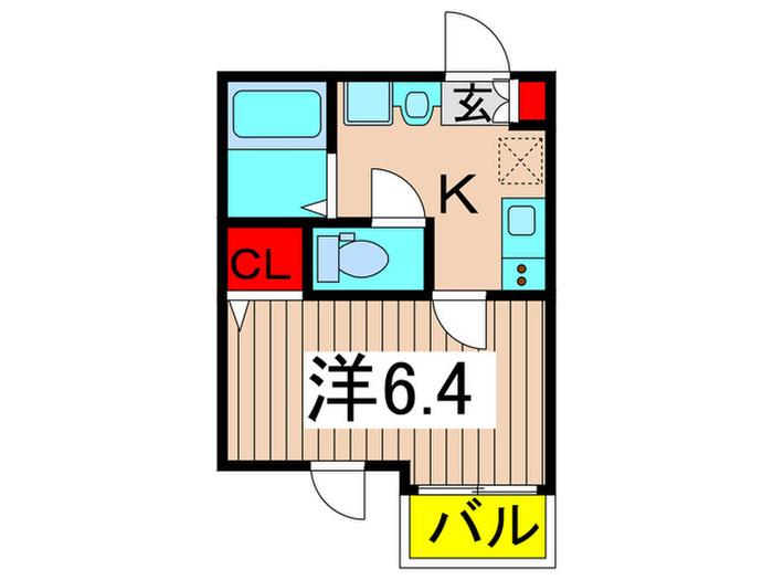 ブルーローズ(1K/3階)の間取り写真