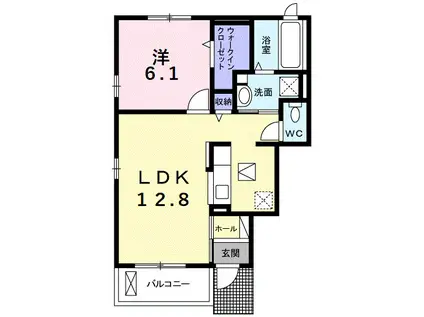 FIELD STONE B(1LDK/1階)の間取り写真