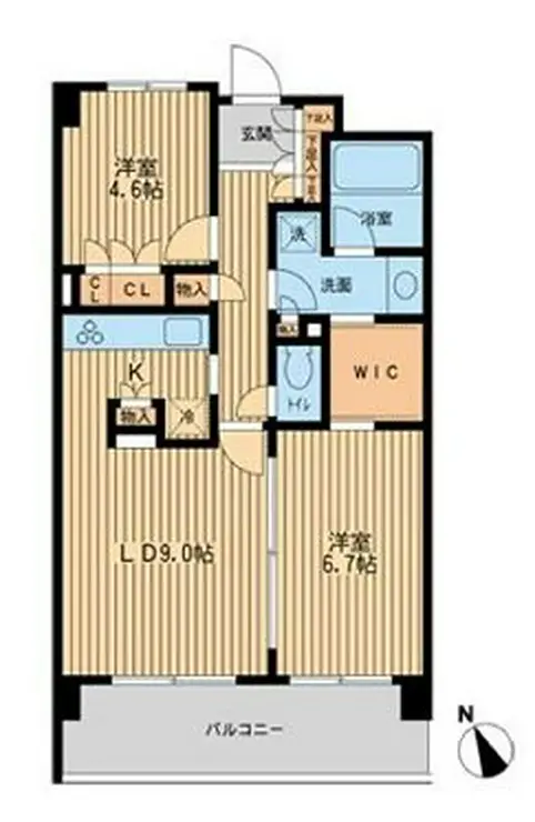 HF若林公園レジデンス 5階階 間取り
